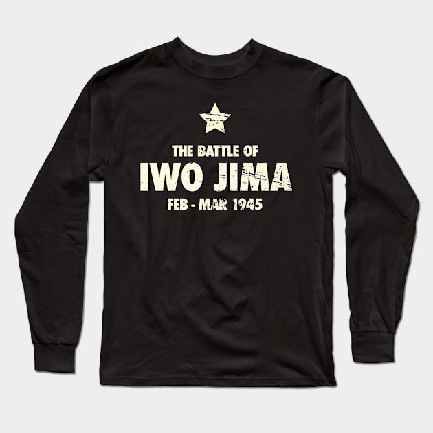 Battle Of Iwo Jima - World War 2 / WWII Long Sleeve T-Shirt by Wizardmode